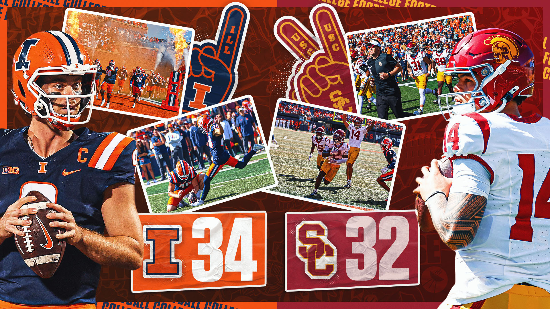 Photo Essay: A Look Back at the Epic USC-Illinois Battle on Big Noon Kickoff