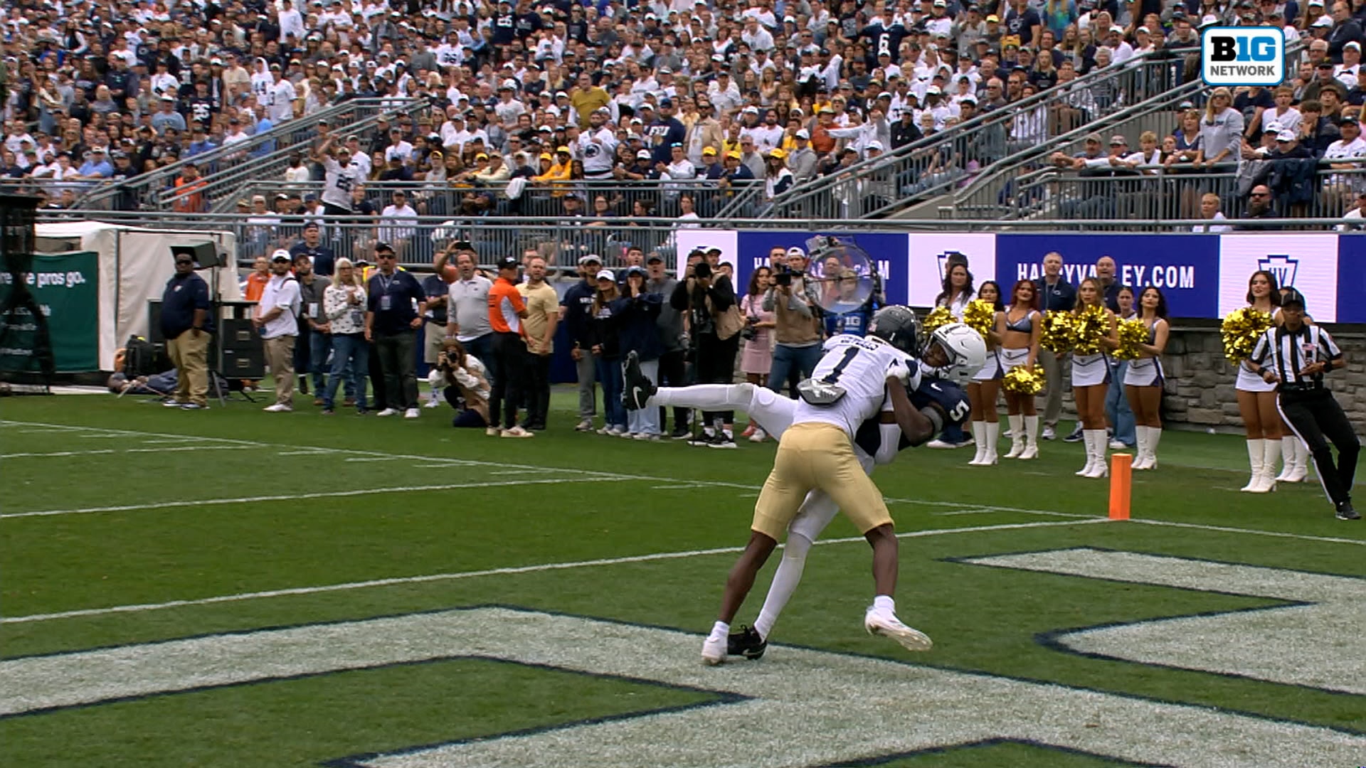 Penn State’s Drew Allar connects with Devonte Ross for a 42-yard touchdown against FIU