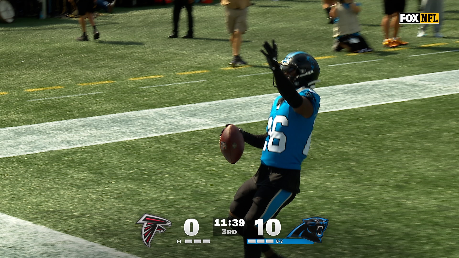 Chau Smith-Wade gets interception and takes it to the house, extending Panthers’ lead over Falcons | NFL Highlights