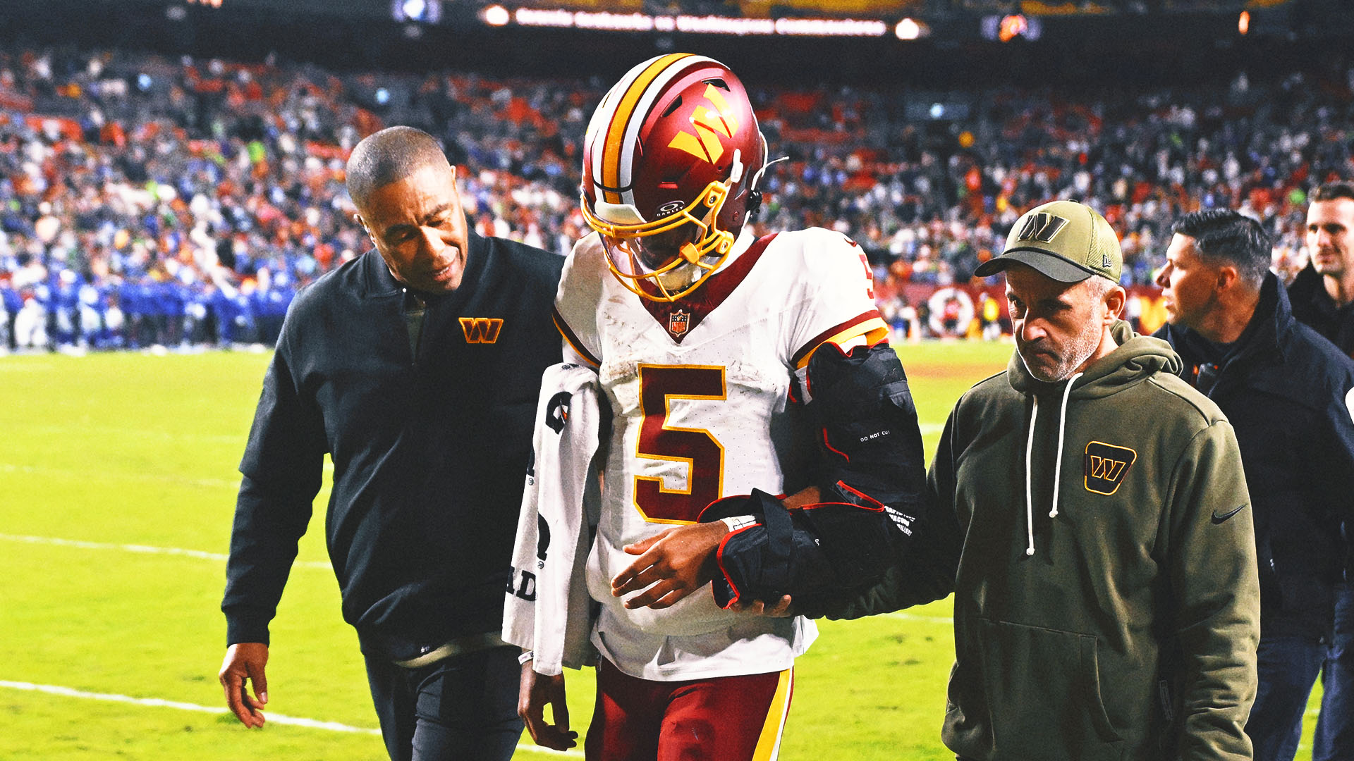 Commanders QB Jayden Daniels Reportedly Dislocated Elbow, X-Rays Negative