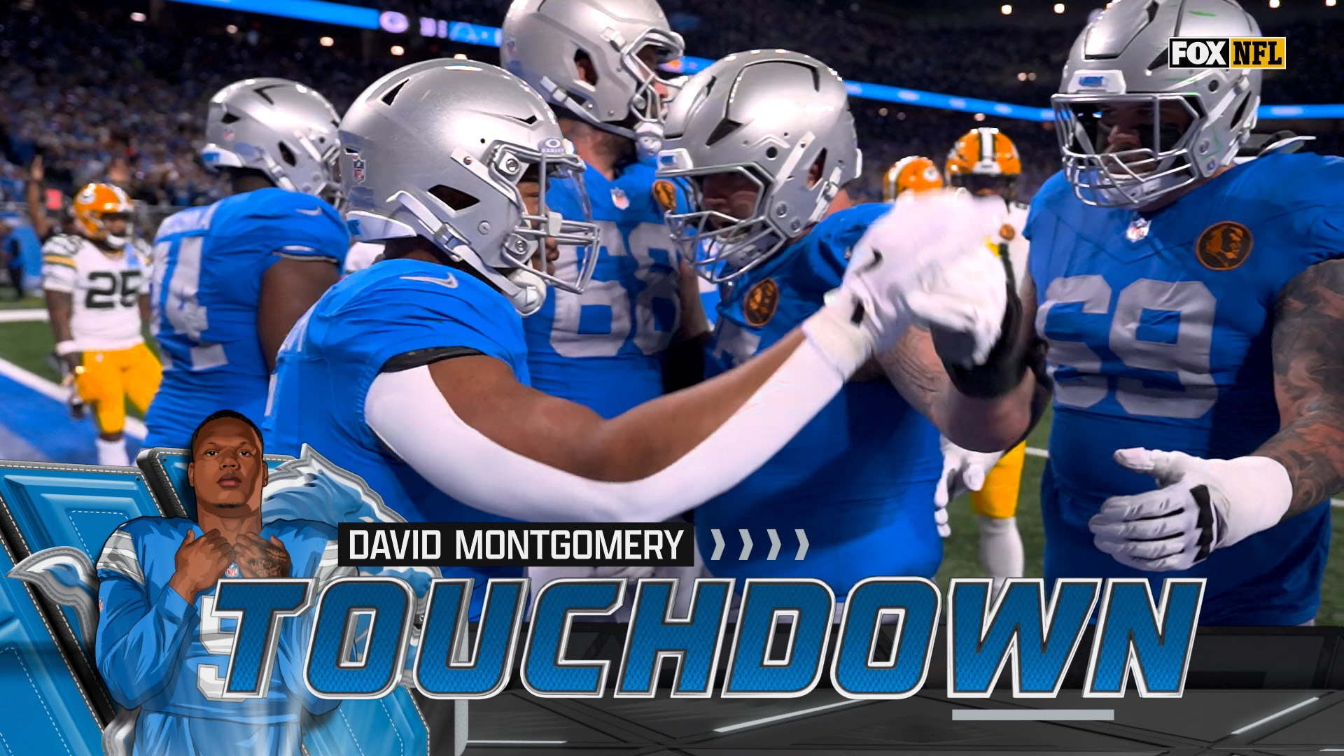 Lions’ David Montgomery punches in three-yard TD to cut into Packers’ lead | NFL Highlights